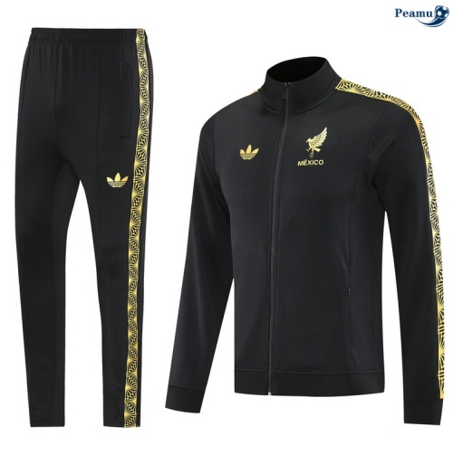 Casaco de Fato de Treino México preto/amarelo 2025-2026 Peamu 784