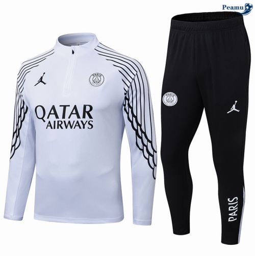 Fato de Treino PSG Branco/preto 2025-2026 Peamu 624