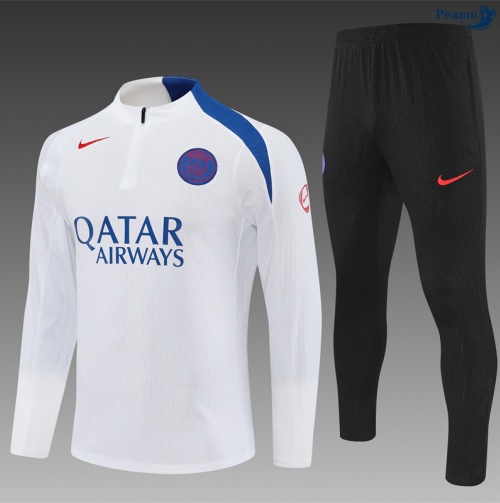 Fato de Treino PSG Branco/preto/azul 2025-2026 Peamu 625