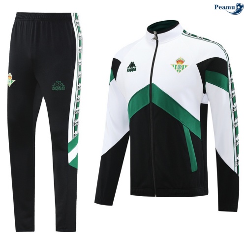 Casaco de Fato de Treino Real Betis Branco/preto/Verde 2025-2026 Peamu 657