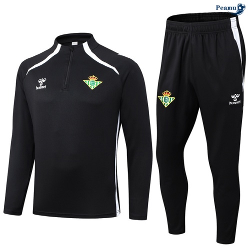 Fato de Treino Real Betis preto/Branco 2025-2026 Peamu 658