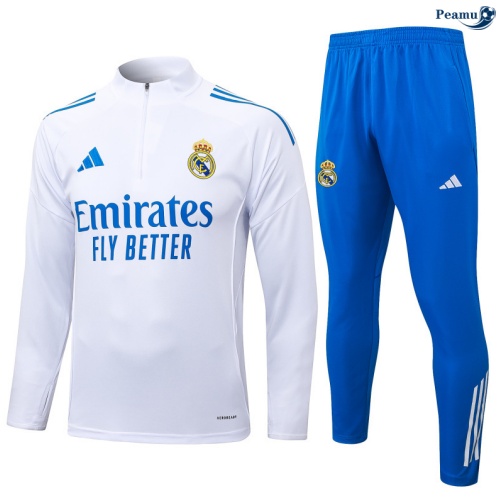 Fato de Treino Real Madrid Branco/azul 2025-2026 Peamu 661