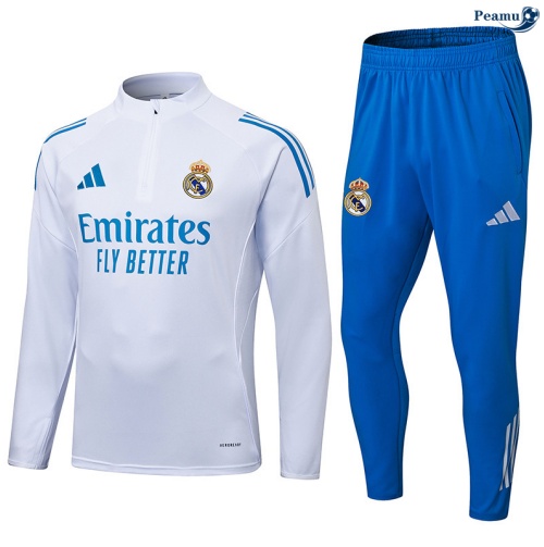 Fato de Treino Real Madrid Branco/azul 2025-2026 Peamu 664