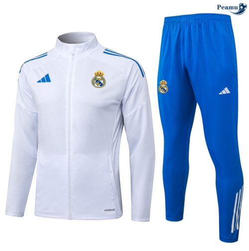 Casaco de Fato de Treino Real Madrid Branco/azul 2025-2026 Peamu 671