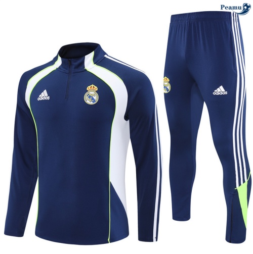Fato de Treino Real Madrid Azul-marinho/Branco/Verde 2025-2026 Peamu 686