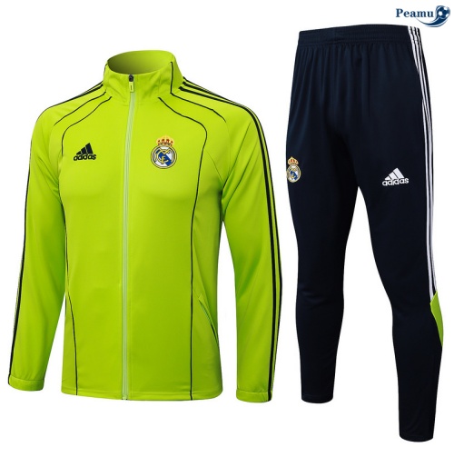 Casaco de Fato de Treino Real Madrid Verde/preto/Branco 2025-2026 Peamu 693