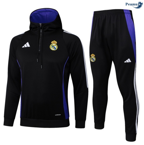 Sweat de Fato de Treino Real Madrid preto/Violeta 2025-2026 Peamu 704
