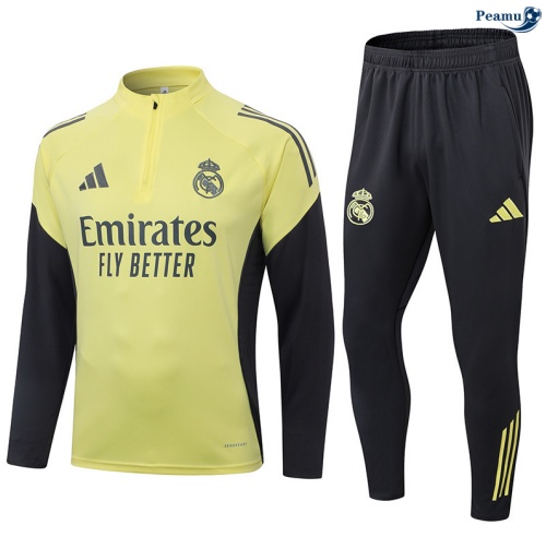 Fato de Treino Real Madrid amarelo/preto 2025-2026 Peamu 706