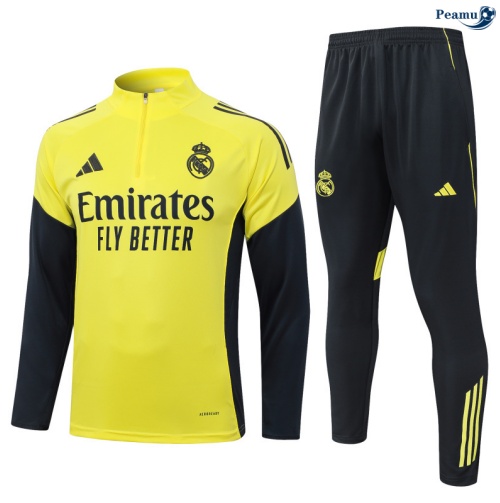 Fato de Treino Real Madrid amarelo/preto 2025-2026 Peamu 708