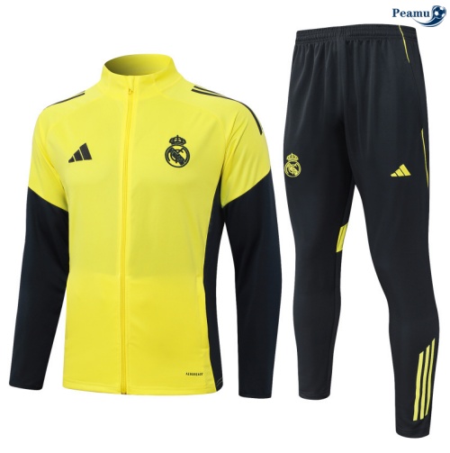 Casaco de Fato de Treino Real Madrid amarelo/preto 2025-2026 Peamu 709