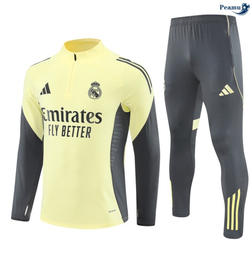 Fato de Treino Real Madrid amarelo/Cinza 2025-2026 Peamu 710