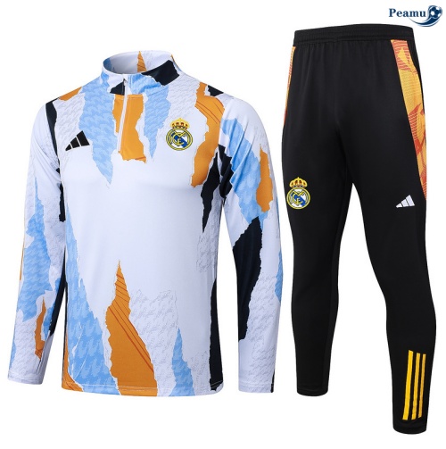 Fato de Treino Real Madrid azul/Branco/amarelo 2025-2026 Peamu 713