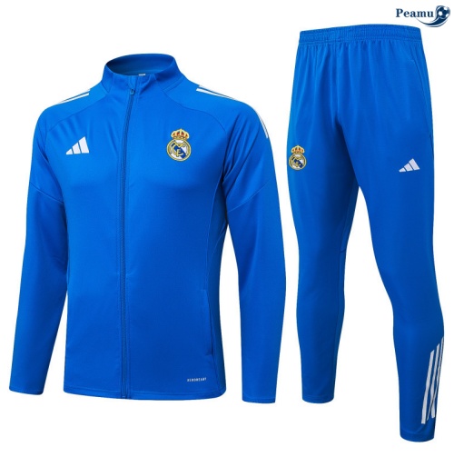 Casaco de Fato de Treino Real Madrid azul/Branco 2025-2026 Peamu 716