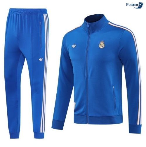 Casaco de Fato de Treino Real Madrid azul/Branco 2025-2026 Peamu 746