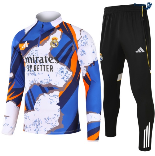 Fato de Treino Real Madrid Branco/azul/preto 2025-2026 Peamu 749