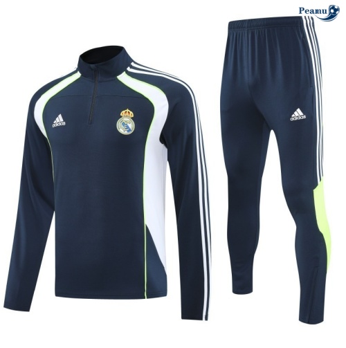 Fato de Treino Real Madrid Azul-marinho/Branco/Verde 2025-2026 Peamu 754