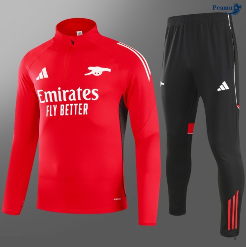 Fato de Treino Arsenal Criancas vermelho/preto/Branco 2025-2026 Peamu 896