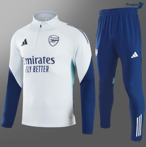 Fato de Treino Arsenal Criancas Cinza Clair/Azul-marinho 2025-2026 Peamu 897