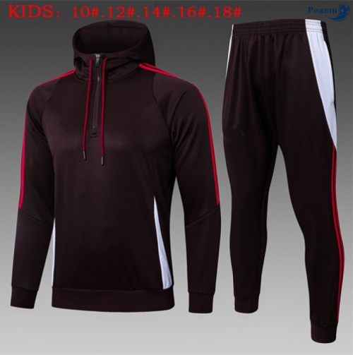 Sweat de Fato de Treino Bayern de Munique Criancas vermelho/marrom/Branco 2025-2026 Peamu 938