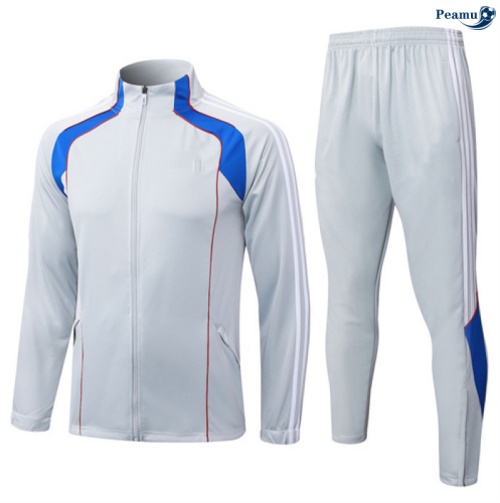 Casaco de Fato de Treino Bayern de Munique Criancas Cinza/azul 2025-2026 Peamu 940