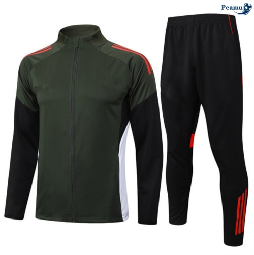 Casaco de Fato de Treino Bayern de Munique Criancas Verde/vermelho 2025-2026 Peamu 944