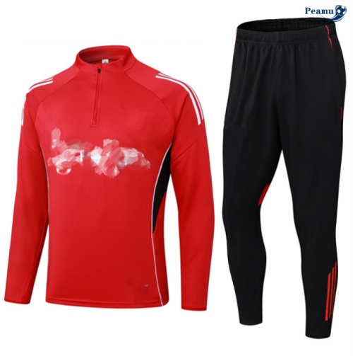 Fato de Treino Manchester United Criancas vermelho/preto/Branco 2025-2026 Peamu 993