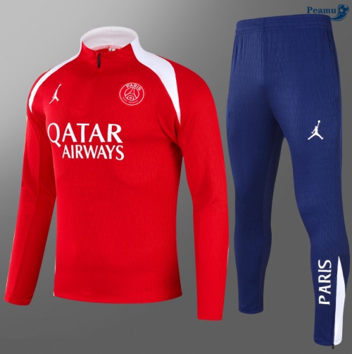 Fato de Treino PSG Criancas vermelho/azul/Branco 2025-2026 Peamu 1034