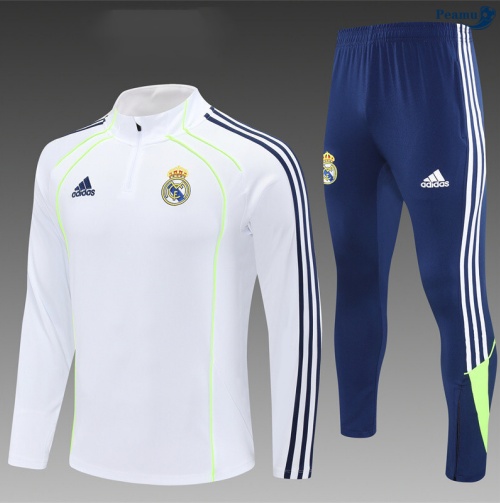 Fato de Treino Real Madrid Criancas Branco/azul/Verde 2025-2026 Peamu 1053