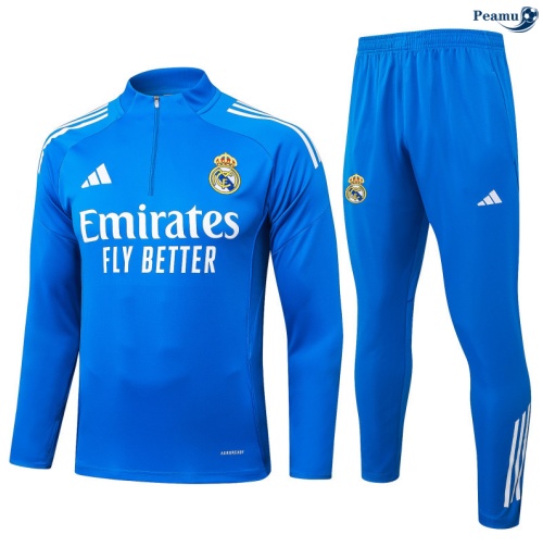 Fato de Treino Real Madrid Criancas azul/Branco 2025-2026 Peamu 1082