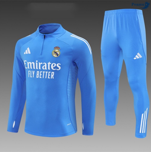 Fato de Treino Real Madrid Criancas Azul claro 2025-2026 Peamu 1096