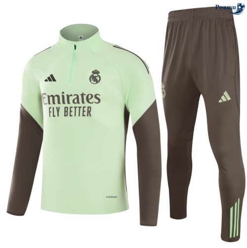Fato de Treino Real Madrid Criancas Verde/marrom 2025-2026 Peamu 1100