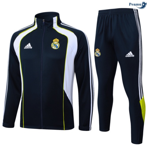 Casaco de Fato de Treino Real Madrid Criancas Verde/Branco/Verde 2025-2026 Peamu 1104
