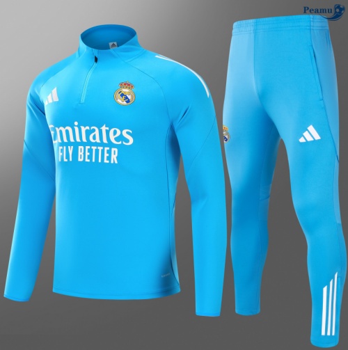 Fato de Treino Real Madrid Criancas azul/Branco 2025-2026 Peamu 1110