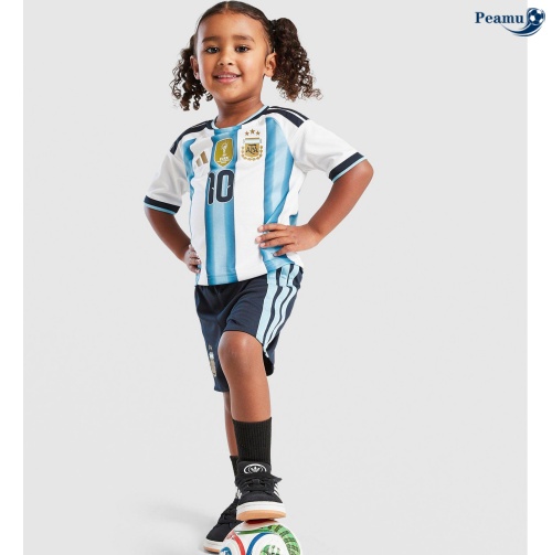 Camisola Futebol Argentina Crianças Principal Equipamento Equipamento 2026-2027 Messi #10