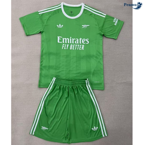 Camisola Futebol Arsenal Crianças Verde Equipamento Goleiro 2025-2026