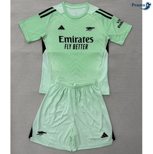 Camisola Futebol Arsenal Crianças Equipamento Goleiro Fluorescent Verde 2025-2026