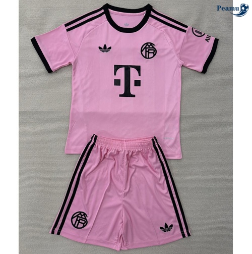 Camisola Futebol Bayern de Munique Crianças Equipamento Goleiro Rosa 2025-2026