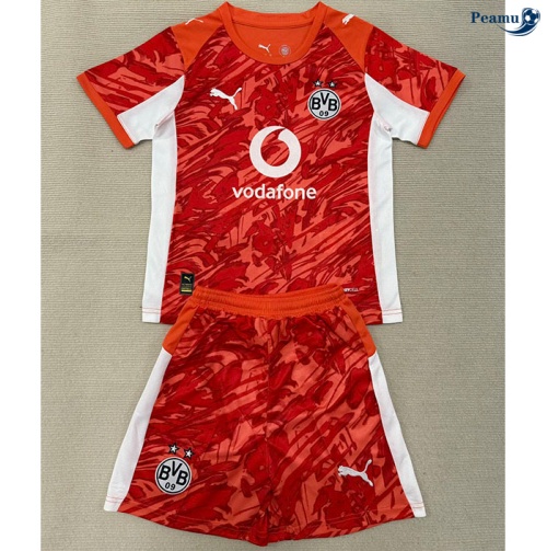 Camisola Futebol Borussia Dortmund Crianças Equipamento Goleiro Naranja 2025-2026