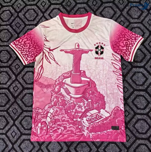 Camisola Futebol Brasil Equipamento Especial Rosa/Rojo 2025-2026