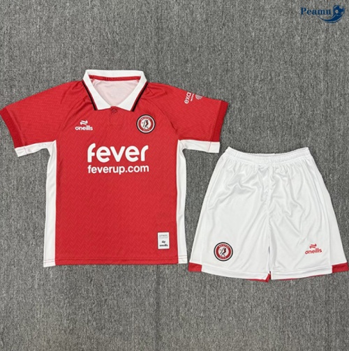 Camisola Futebol Bristol City Crianças Principal Equipamento 2025-2026
