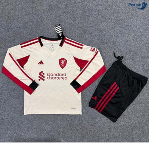 Camisola Futebol Liverpool Crianças Alternativa Equipamento Mangas compridas 2025-2026