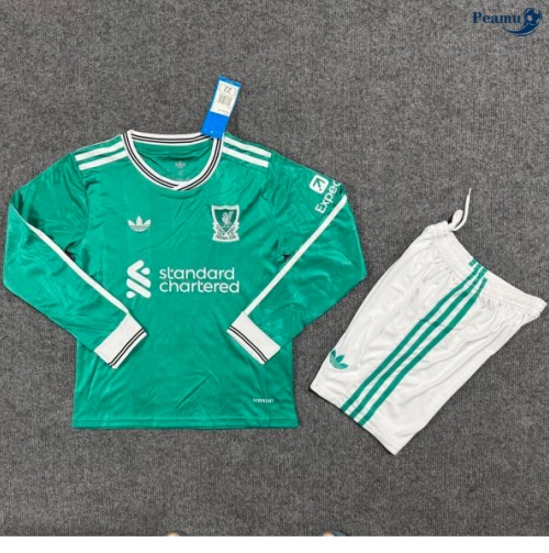 Camisola Futebol Liverpool Crianças Terceiro Equipamento Mangas compridas 2025-2026