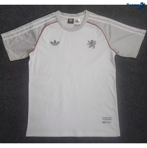 Camisola Futebol Lyon Equipamento Gris/Blanco 2025-2026