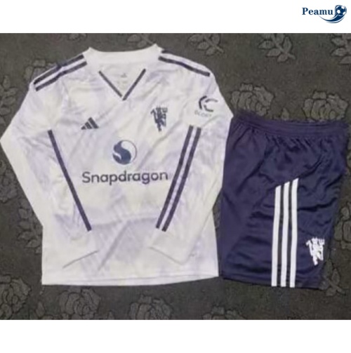 Camisola Futebol Manchester United Crianças Alternativa Equipamento Mangas compridas 2025-2026