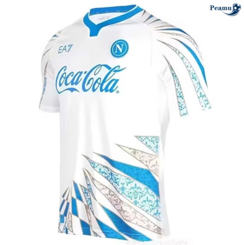 Camisola Futebol Naples Equipamento Pre-Match Branco 2025-2026
