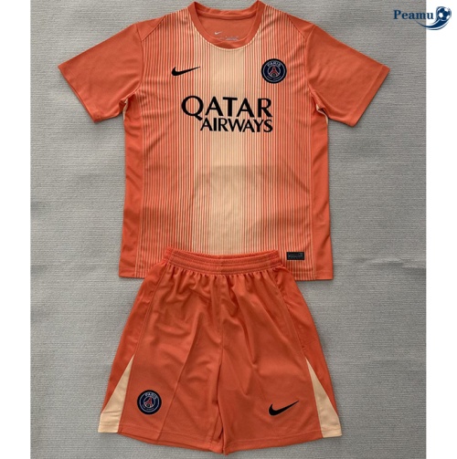 Camisola Futebol PSG Crianças Equipamento Goleiro Naranja 2025-2026