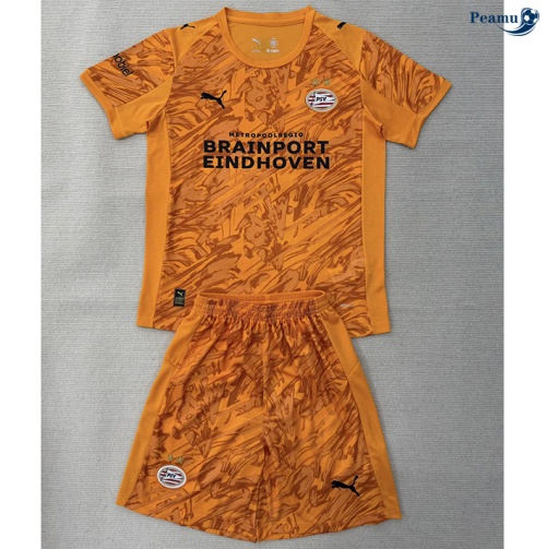 Camisola Futebol PSV Eindhoven Crianças Equipamento Goleiro Naranja 2025-2026
