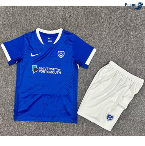 Camisola Futebol Portsmouth F.C Crianças Principal Equipamento 2025-2026