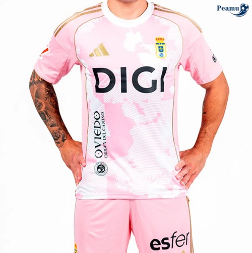 Camisola Futebol Real Oviedo Equipamento Rosa 2025-2026