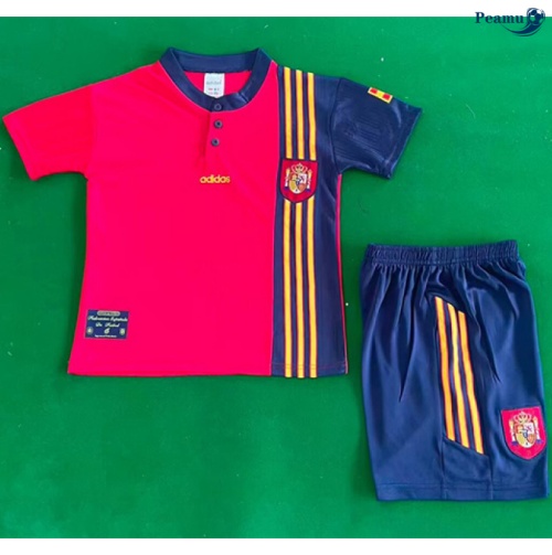 Camisola Futebol Retrô Espanha Crianças Principal Equipamento 1996
